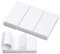 BRAVESHINE 12 Pack Industrial Strength Sticky Pads Heavy Duty, Hook and Loop Strip Tape, Extra Strong Double Sided Sticky Pads for Home, Office, School and Workshop Use (White, 50x100mm)