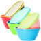 Youngever Lot de 9 Petit Bol avec Couvercle Plastique, 350ML, 9 Pieces de Bols pour Enfant (Couleur Rainbow)