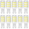 G9 LED Glühbirnen ohne Flimmern 3W entspricht 20W 25W 28W 33W Halogenlampen, Kaltweiß 6000K, G9 Sockel Energiesparende LED Lampe, Nicht Dimmbar, CRI>85, AC 220-240V, 10er Pack