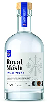 Royal Mash Vintage Potato Vodka 70cl | 40% ABV | Ultra Premium | Most Awarded Vodka in the British Isles | Made from Jersey Royal potatoes