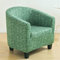 Highdi Sesselschoner Elastisch Sesselüberwurf, Moderner Modedruck Club Chair Stretch Sesselhusse, Universal Spandex Sofabezug, für Einzelsofa Clubsessel Cocktailsessel (Grün)