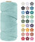 LEREATI Makramee Garn 4mm x 100m Hellblau Baumwollkordel Natur Baumwollseil Farbig Baumwollgarn, Macrame Cord 4mm für DIY Geflochten, Makramee Deko, Hängepflanze, Wandbehang, Vorhang
