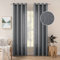 MIULEE 2er Set Voile Vorhang Sheer Leinenvorhang mit Ösen Transparente Unregelmäßige Textur Gardine Ösenschal Fensterschal Lichtdurchlässig für Schlafzimmer 260 x 140cm (H x B) Dunkelgrau