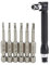 Fixinus Juego de 6 destornilladores triangulares magnéticos de 50 mm, acero S2 1/4 vástago hexagonal Δ1.8,Δ2.0,Δ2.3,Δ3.0 broca triangular, con soporte para puntas de destornillador angular en L