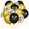 Luftballons 70. Geburtstag, 15 Stück Schwarz Gold Happy 70. Geburtstag Luftballons Schwarz Gold 70. Geburtstag Partydekoration für Männer Frauen 70. Geburtstag Jubiläumsdekor