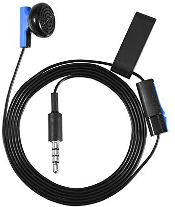 3,5-mm-Gaming-Kopfhörer, In-Ear-Ohrhörer-Kopfhörer-Headset für 4 -Controller, Mono-Chat-Ohrhörer mit Mikrofon, Kopfhörer-Headset