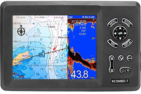 GPS-Navigationspositionierer, 7-Zoll-Marineplotter, Eingebauter Fischfinder, Farbiges LCD-Display, Geteilter Bildschirm, IP66-Schutz, Navigationsortung für Boote