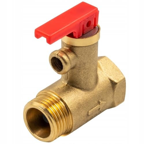 KNM TRADE Valvola di sicurezza per scaldabagno elettrico AF4 1/2 x 1/2, AF8 3/4 x 3/4 (AF4 1/2 x 1/2)