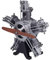 Glimetal 5 Zylinder Radial Motor Kit Flugzeug Motor 230 Stück TECHING 1:6 Mechanische Metall Engine Geschenk Physikalisches Experiment Lernspielzeug