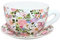 Dekohelden24 Blumentopf, Pflanztasse, Pflanzkübel, Pflanzgefäß, Übertopf aus Keramik bunt L/B/H 28 x24 x14 cm