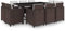 NITCA Rattan Essgruppe 10 Personen Gartenmöbel Essgruppe Garten Sitzgruppe Braun Rattan Gartenmöbel Set Sitzgarnitur mit Auflagen für Garten Gartengarnitur Balkonmöbel Set Balkongarnitur