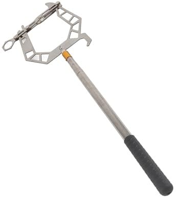Gavigain Boat Hook Threader Multi purpose Telescopic Docking Hook Docking Equipment U Shape, Aluminium Alloy Telescopic Pole Dock Threader for Fishing Industry