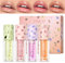 Mrettick Juego de 4 bálsamos labiales hidratantes para labios con sabor a fruta, kit de cuidado de labios, set de regalo de belleza para mujeres