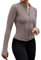 EFFAN Sportjacke Damen Eng Laufshirt Sport Yoga Shirt Langarm Eng Running-Bekleidung Pilates Jacke Outfit Gym Oberteil Klamotten Running Laufjacke Haiyueyan M