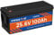 CYCCLEVOLT Batterie Lithium LiFePO4 24V 100Ah, Plus de 10000 Batteries à Cycle Profond, énergie maximale de 2560 Wh avec BMS, Parfaite pour Les Camping-Cars, Les Moteurs à la traîne, Les Bateaux