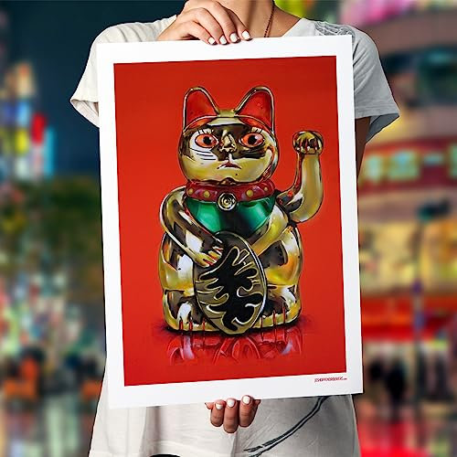 Maneki Neko Poster 50x70 cm