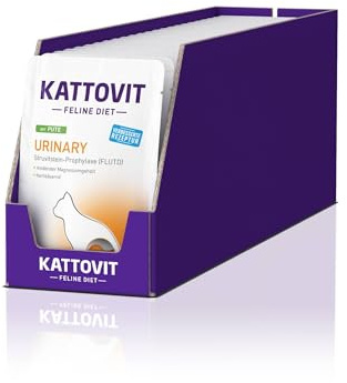 KATTOVIT - Urinary Nassfutter für Katzen | Katzen-Nassfutter als Alleinfuttermittel im Frischebeutel. Diätfutter für ausgewachsene Katzen mit Harnwegserkrankungen | 24 x 85 g Pute