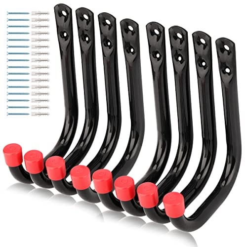 Heavy Duty Steel Garage Storage Utility Hooks, 8 Pcs Wall Mount Hanging Storage Utility Hanger (14cm x 10.5cm)
