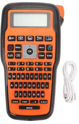 Qcwwy Handheld-Etikettendrucker, Hocheffizienter Thermotransfer-Etikettendrucker, Kompakter und Leichter Kommerzieller Etikettendrucker Zum Drucken von Etiketten mit Fester Länge,