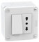 BTICINO IDROGO Soluzioni per l'installazione Bianco S28402W2F Scatola IP40 2 moduli - con interruttore + presa std Italia 10/16A
