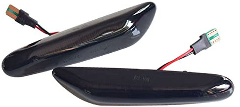 Yoegerery LED Dynamische Seitenblinker Bernstein Super Bright Canbus Sequentielle Repeater Lichter für B-MW 1 3 5er Serie E60 E61 E81 E82 E88 E46 E90 E91 E92 E93 X3 E83 X1 E84 (Schwarz)