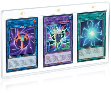 Mcbazel 3 Kartensteckplatz 35PT Magnetischer Kartenhalter UV-Schutz-Transparent Karten Rahmen Kartenhüllen Schutzhüllen für YuGiOh
