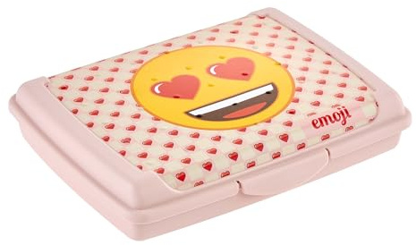keeeper carla Essensbox, Mini, 0,5 l, Emoji Hearts, Nordic Pink | Praktischer und sicherer Clipverschluss, Mühelos mit nur einem Klick öffnen, Zuverlässig verschließen, Lebensmittelecht