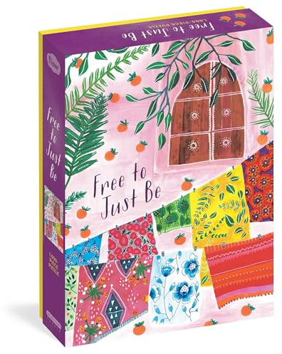 Free to Just Be: (Flow) for Adults Families Picture Quote Mindfulness Game Gift Jigsaw 26 3/8 X 18 7/8