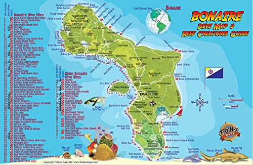 Bonaire Dive Map & Reef Creatures Guide Franko Maps Laminated Fish Card