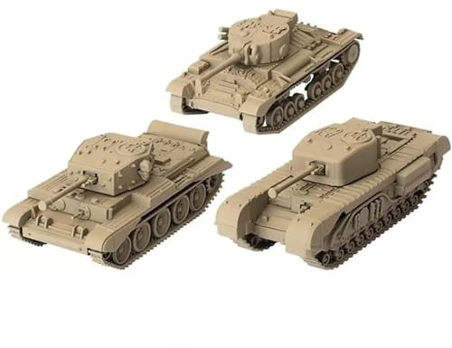 Gale Force Nine World of Tanks: U.K. Tank Platoon Expansion - Cromwell, Churchill VII, Valentine - WOT Miniatures Game, War & Military, RPG, Tabletop Gaming, WOT65