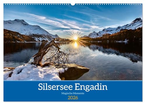 Silsersee Engadin (Wandkalender 2026 DIN A2 quer), CALVENDO Monatskalender: Der Silsersee im Oberengadin in der Schweiz hat eine grosse Anziehungskraft. (CALVENDO Natur)