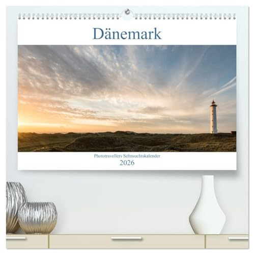 Dänemark - Phototravellers Sehnsuchtskalender (hochwertiger Premium Wandkalender 2026 DIN A2 quer), Kunstdruck in Hochglanz: Atemberaubende Fotos aus Dänemark (CALVENDO Natur)