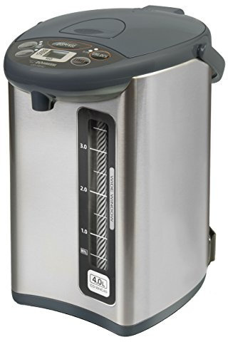 Zojirushi CD-WHC40XH Micom Calentador y calentador de agua, 135 oz, gris inoxidable