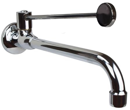 Grifo Medical pared Caño Fijo. Ideal para uso en entornos de sanidad con accionamiento mediante palanca larga