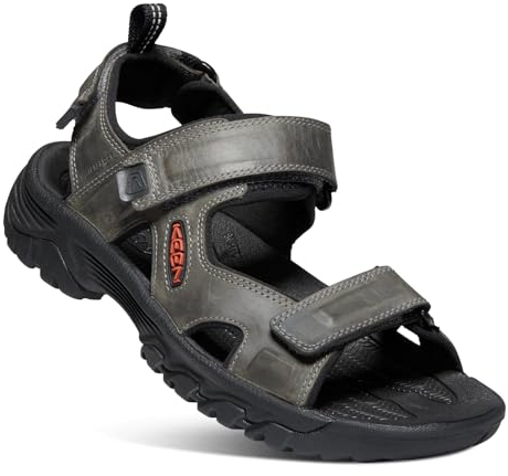 KEEN Targhee 3 Open Toe, Sandalias Hombre, Grey/Black, 44.5 EU