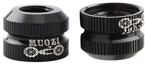 Aluminum Alloy Bike Vacuum Tire Nut, Lightweight & Sturdy Bicycle Tire Inner Tube Valve Nut - MTB Road Bike Equipment - 4 Colors Black