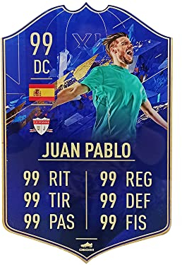 Oedim Carta de Fútbol Personalizada, 30x48cm Diseño Toty, Fabricado en Metacrilato 4mm, Efecto Espejo, Divertida y Original