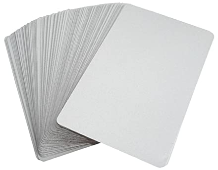 Gativs Metall Visitenkarte 50 Stück - Lasergravierte Glatte Karten - Beeindruckende Rohlinge - Silver