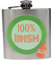 100% Irish Whisky – Fun Stainless Steel 6oz Hipflask (Hip-Irish)