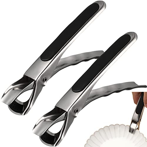 SOLUSTRE 2pcs Anti-Scalding Bowl Clips Hot Dish Gripper Stainless Steel Bowl Gripper Clips Plate Clips for Hot Bowl Plate Pot Pan