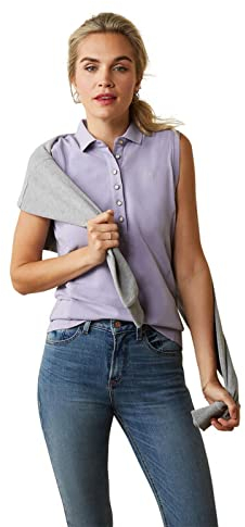 ARIAT Damen Prix 2.0 Poloshirt, rmellos, Erbst ck, Flieder