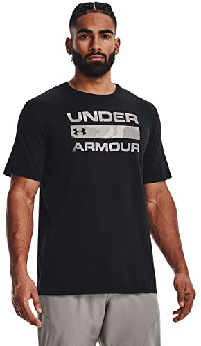 T-shirt Under Armour Team Issue Wordmark à manches courtes pour homme, Noir/blanc, M