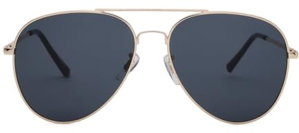 Intellilens | Brand Sunglasses | Aviator, Gold + Black, Medium