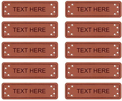 Dinikally Personalisierte, Individuell Gravierte Stricketiketten Aus Leder Für Kleidungshäkelprodukte (10PCS)