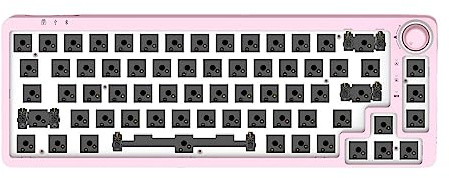 IOIUSKKU Teclado mecánico de 68 Teclas, Universal, para Oficina, Escuela, Negocios, Juego de Trabajo, Notebook, PC, Accesorios para Teclado de Ordenador, Rosa