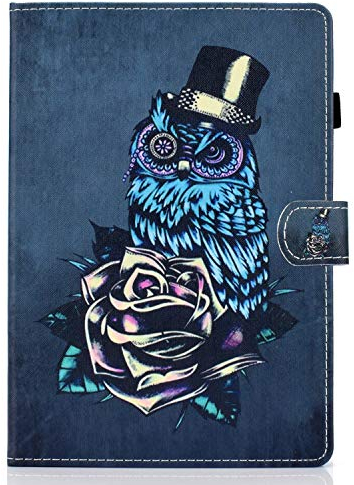 Bspring Hülle für 6 Neu Kindle (11. Generation, 2022), PU-Leder Leichte Schutzhülle mit Auto Schlaf/Wach Funktion Smart Cover für Kindle 2022 (Modellnummer: C2V2L3) e-Reader,Eule