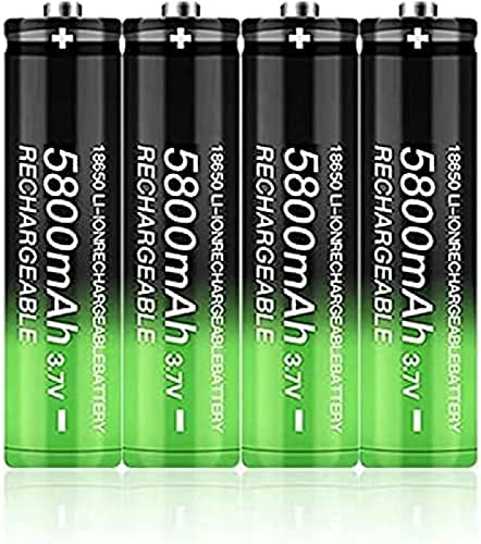 Rechargeable Battery 3.7V 5800MAh Batteries Battery For LED Flashlight, Headlamp, Electronic Devices-4PCS