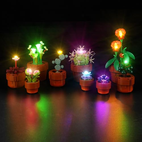 cooldac Led Licht Kit Kompatibel mit Lego 10329 Icons Mini Pflanzen Set (nur Beleuchtung, Keine Modelle), Kreative Dekorlichter Set Kompatibel mit Lego 10329 Icons Mini Pflanzen Baustein Modell