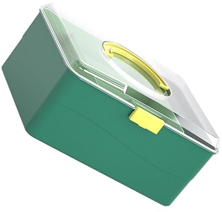 Gatuida Tragbare Notfallbox Für Medikamente Erste-hilfe-kasten Und Kleinteile Haushaltsmedizinkoffer Mit Doppellagigem Design Handgehaltenes Aufbewahrungsbox Für Outdoor Und Reisen