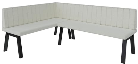 FURNISTAR Eckbank Akiko Metal A - Eckbankgruppe für Ihrem Esszimmer, Küche modern, Sitzecke, Essecke. Perfekt für Küche, Büro und Rezeption. Solide und Starke Verarbeitung. (142x196-Links-Inari22)
